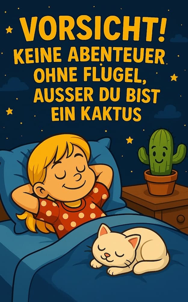 Vorsicht! Keine Abenteuer ohne Flügel, außer du bist ein Kaktus!